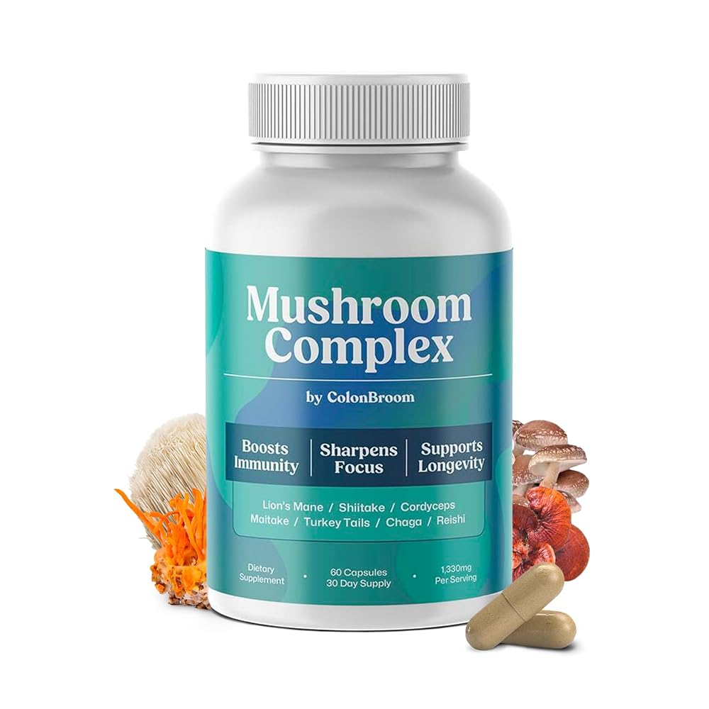 ColonBroom Mushroom Complex with Cordyceps, Reishi & Lion's Mane