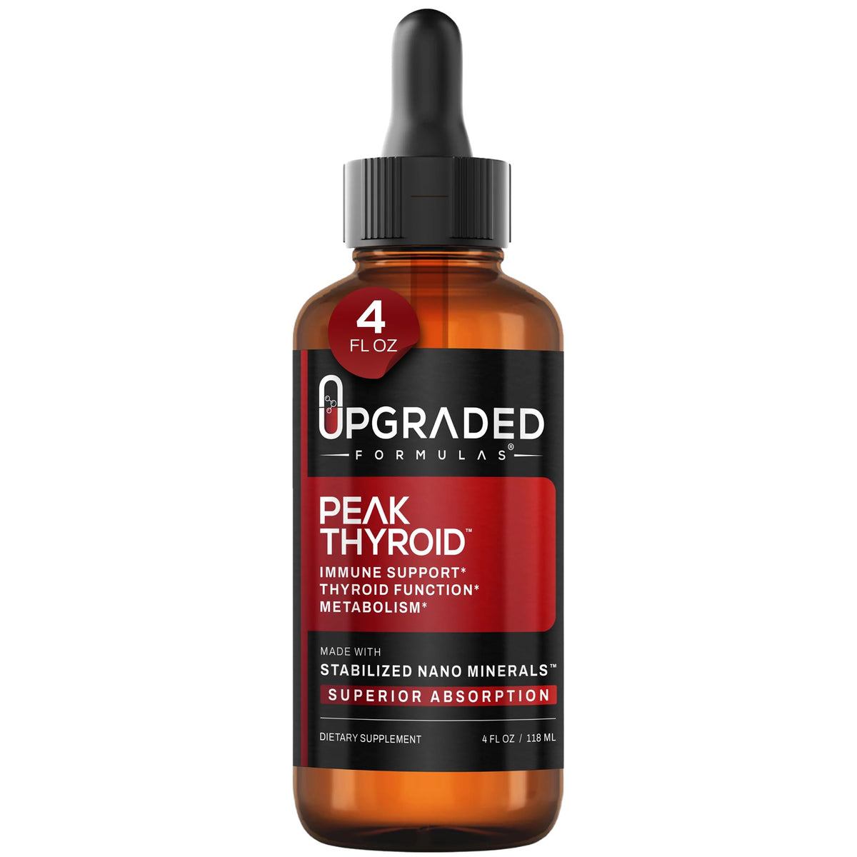 Upgraded Formulas Peak Thyroid Supplement - 4 fl oz