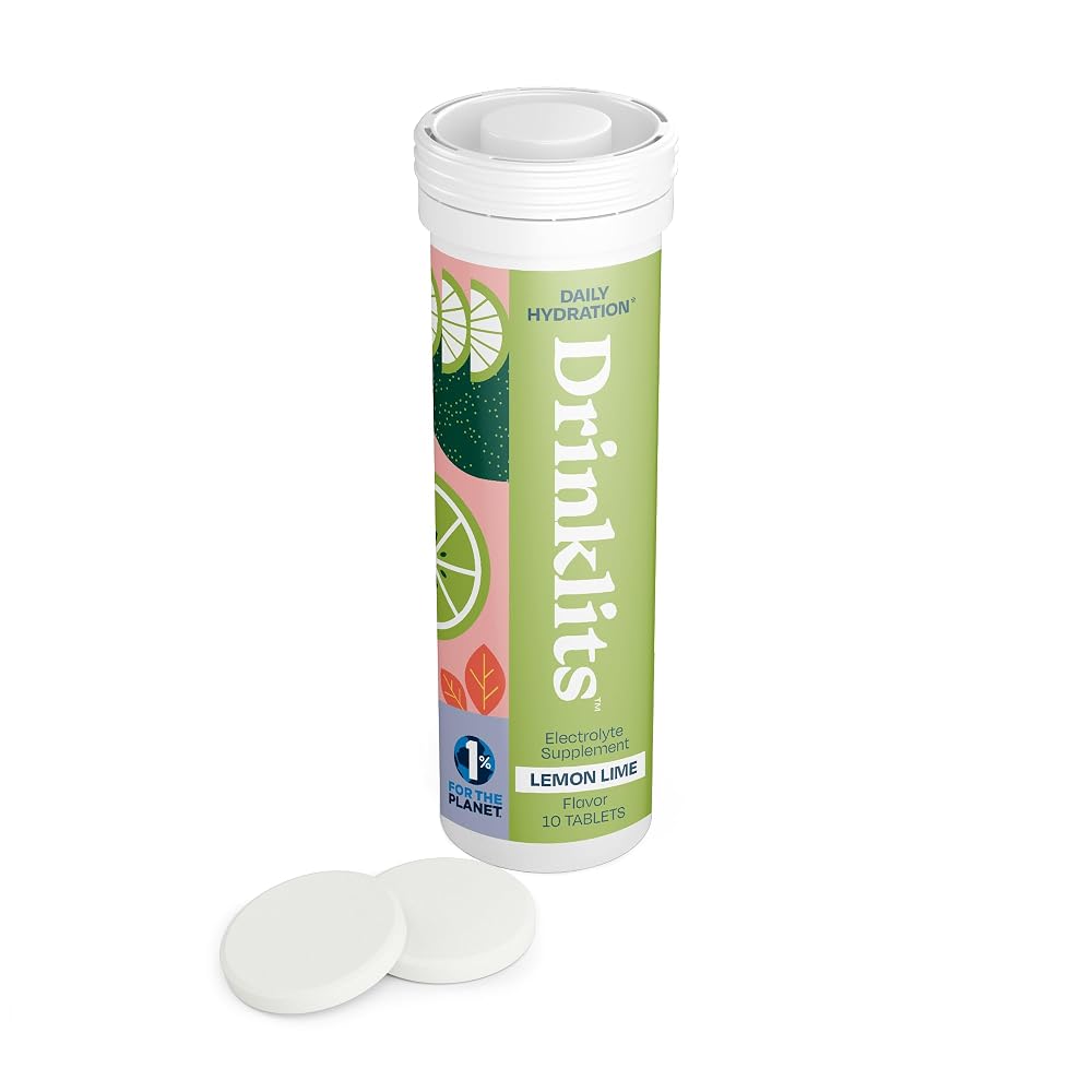 Drinklits Lemon Lime Electrolyte Tablets for Hydration - 10 Tablets