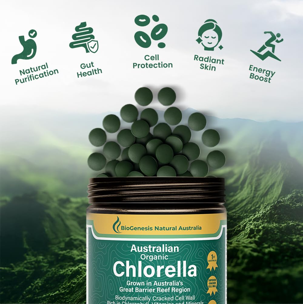 Biogenesis Organic Chlorella Tablets, Mini Tablets & Powder