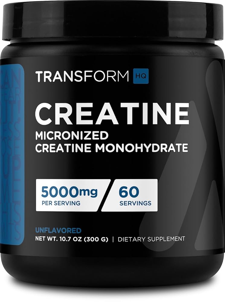 TransformHQ Creatine Monohydrate Powder Unflavored - 60 Servings