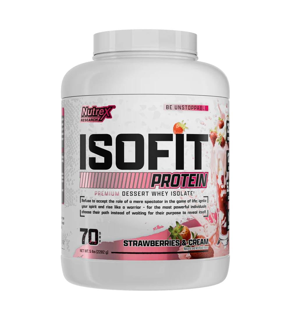 Nutrex Research IsoFit Whey Protein Powder Instantized 100% Whey