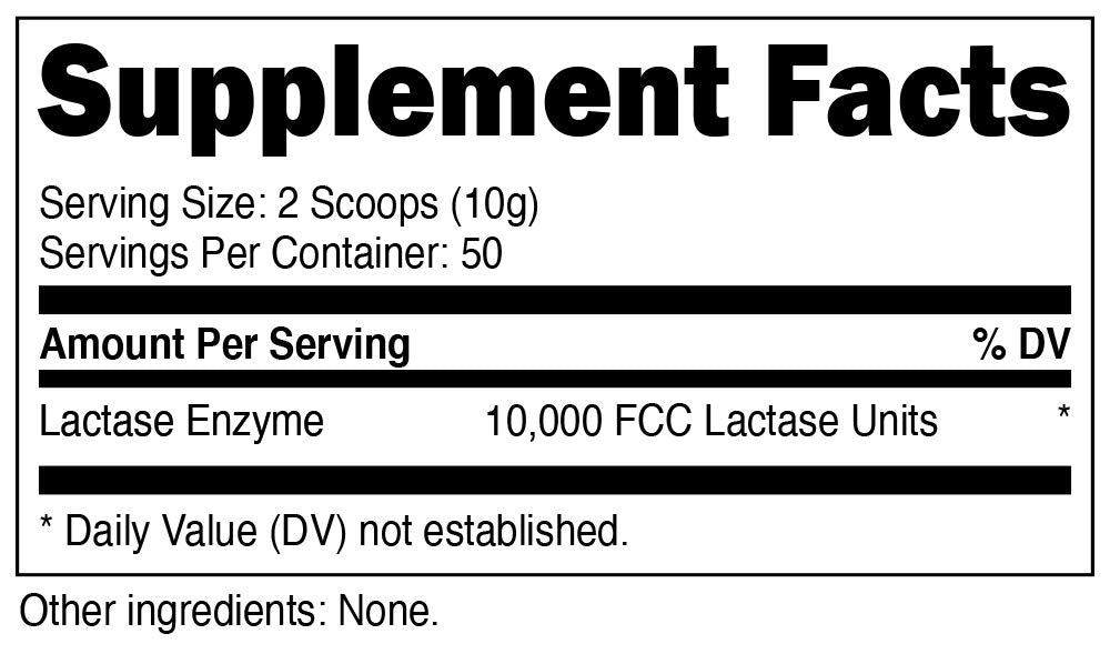Nutricost Lactase Powder (500 Grams)