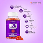 LifeCentric Health Iron Gummies with Biotin & Zinc - 100 Count - image 6