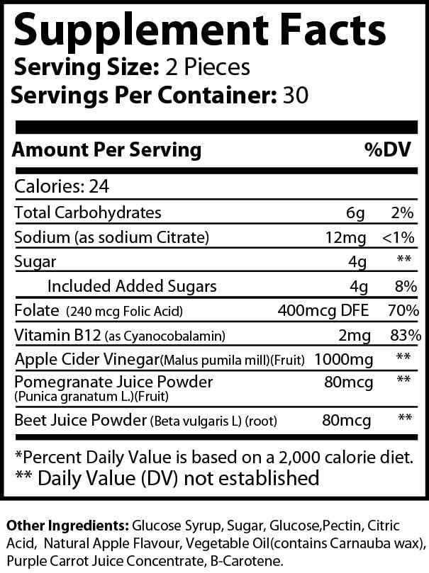 Conquest Nutrition ACV Plus 1000mg Apple Cider Vinegar Gummies - 60 Count - image 2