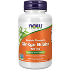 NOW Foods Ginkgo Biloba 120mg Double Strength - 100 Vegetarian Capsules