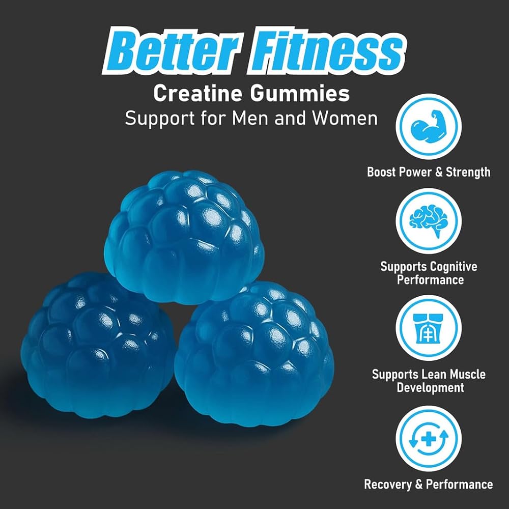 BetterFitness Creatine Gummies 5G Muscle Growth - 120 Count - image 3