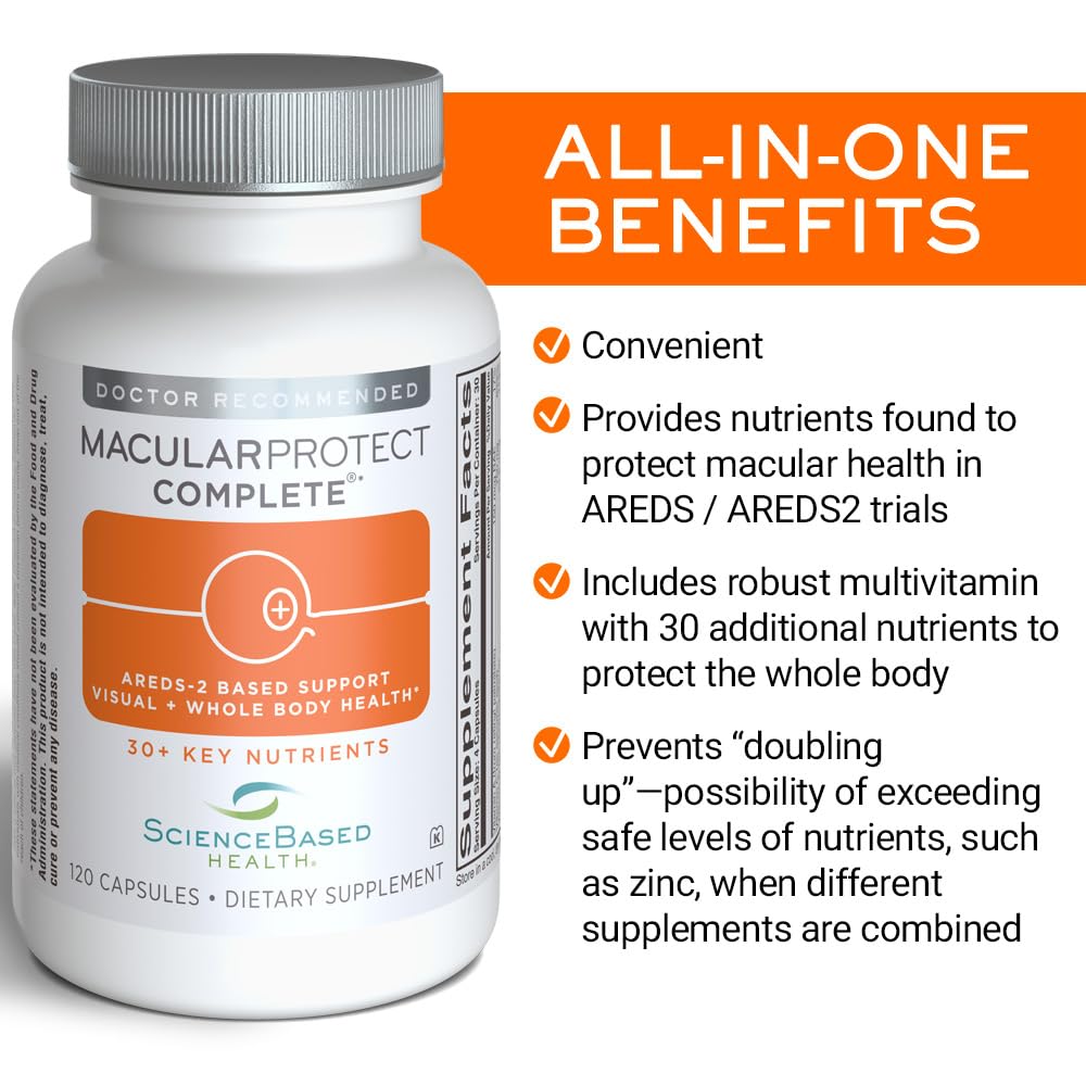 ScienceBased Health MacularProtect Complete AREDS 2 Multivitamin - 120 Capsules - image 2