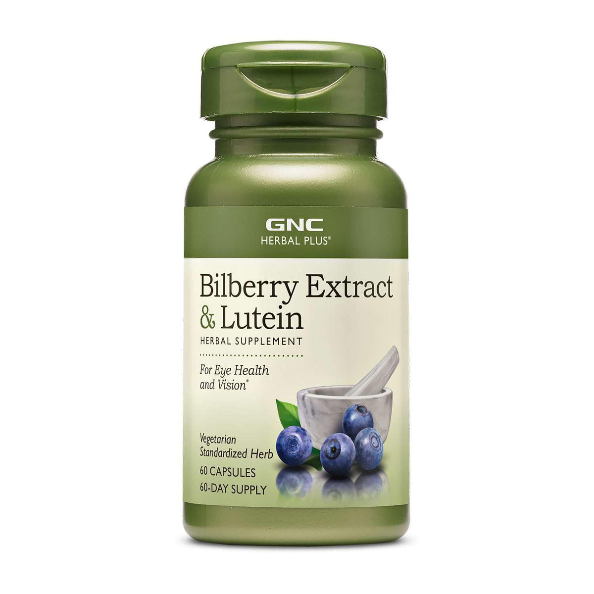 GNC Herbal Plus Bilberry Extract & Lutein Supplement - 60 Capsules
