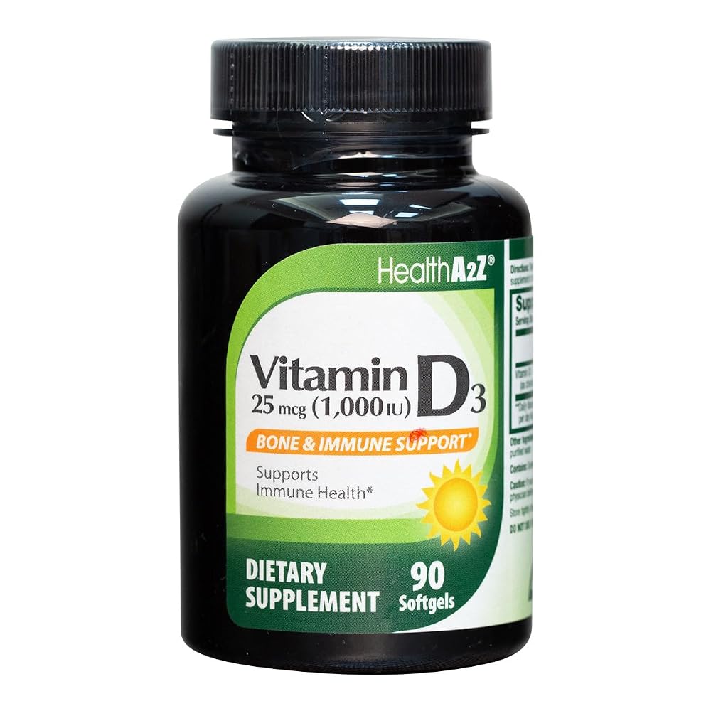 NutraA2Z Vitamin D3 1000 IU - 90 Softgels
