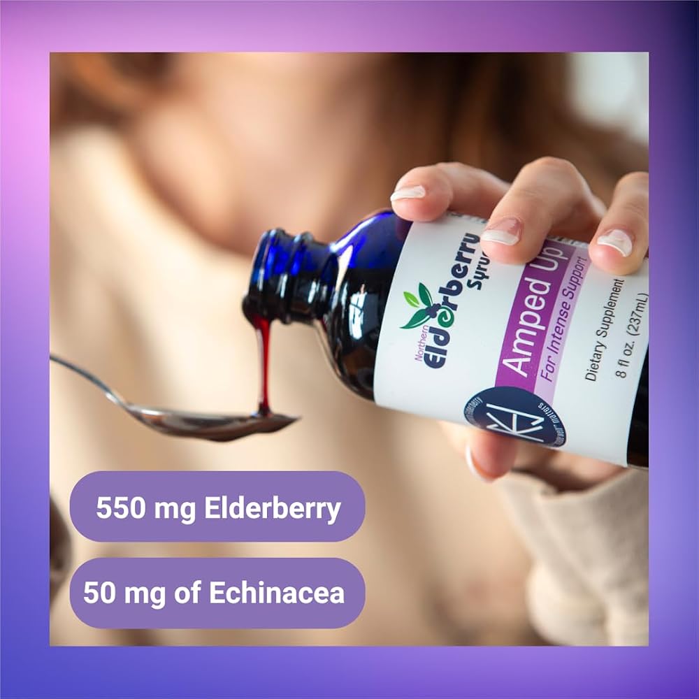 Northern Elderberry Amped Up Elderberry Syrup Immune Support - 8 Fl Oz - image 5
