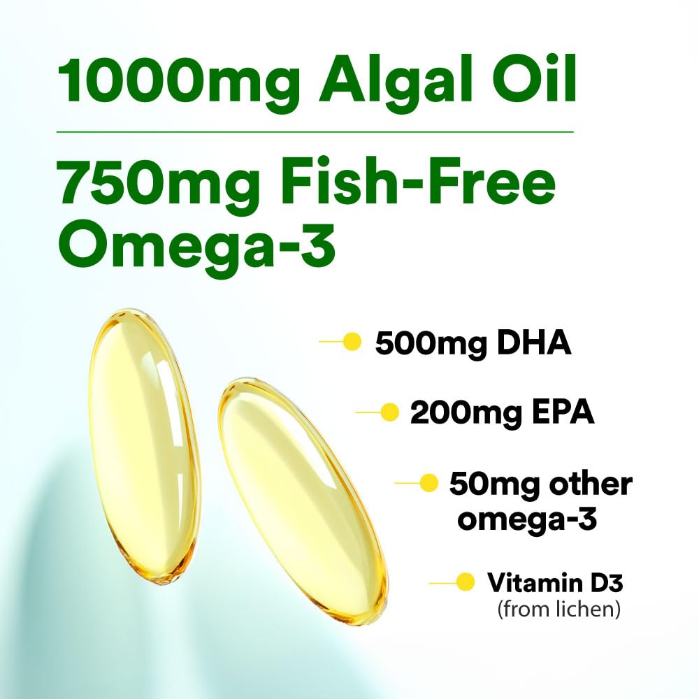 LABO Nutrition OmaxPure Vegan Omega-3 Algae Oil 1000mg - 120 Softgels - image 6