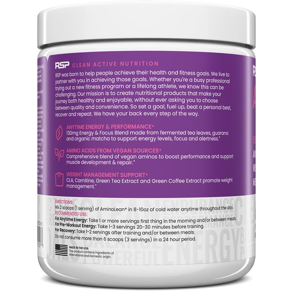 RSP Nutrition AminoLean Pre Workout Powder