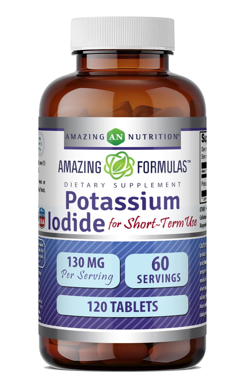 Amazing Nutrition Potassium Iodide 130 mg - 120 Tablets