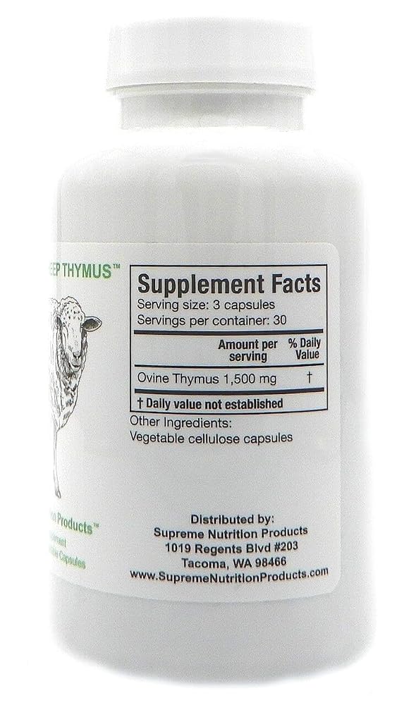 Supreme Nutrition Sheep Thymus - 100% Grass Fed and Finished in New