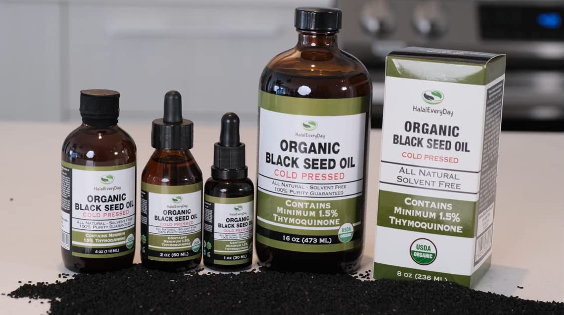 HalalEveryDay- USDA Organic Black Seed Oil - 100% Pure