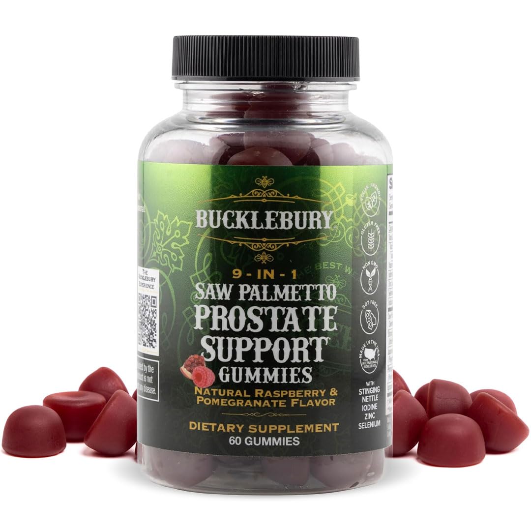 BUCKLEBURY Saw Palmetto 9-in-1 Gummies for Prostate Support - 60 Gummies
