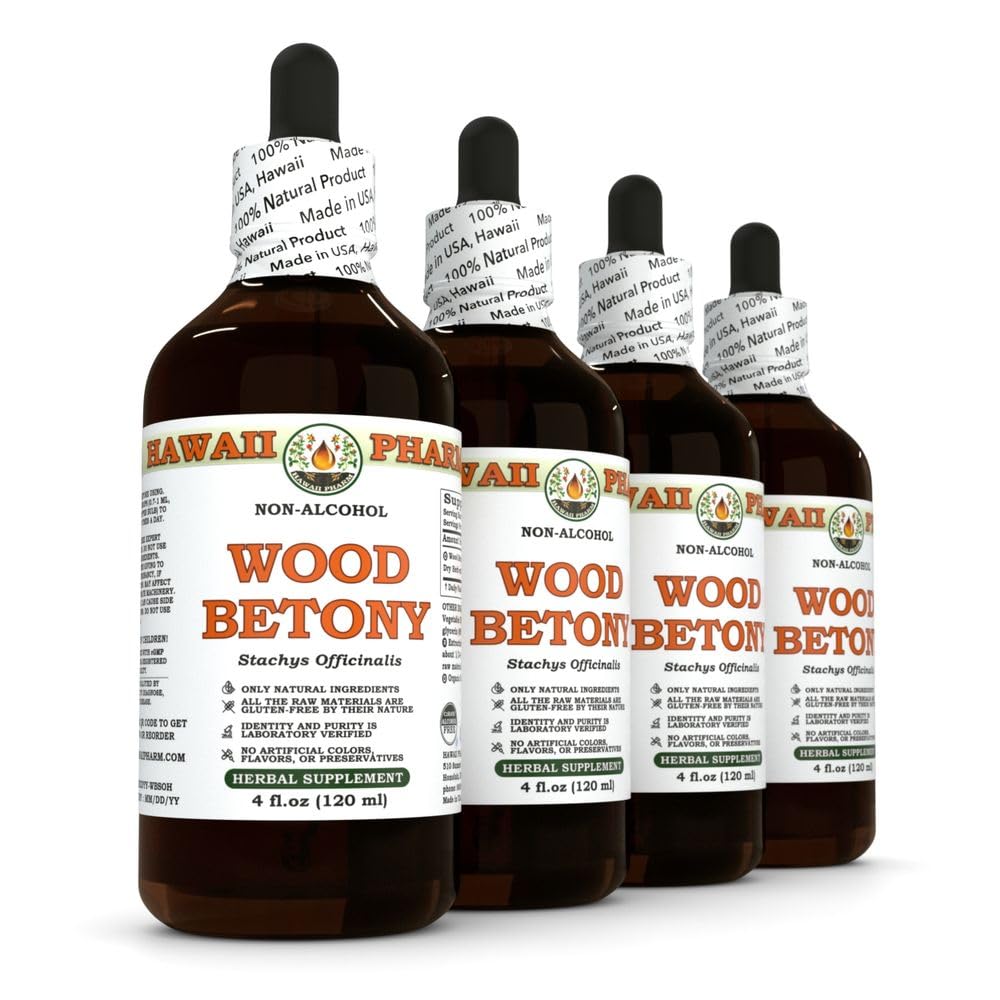 Hawaii Pharm Wood Betony (Stachys officinalis) Herb Alcohol-Free