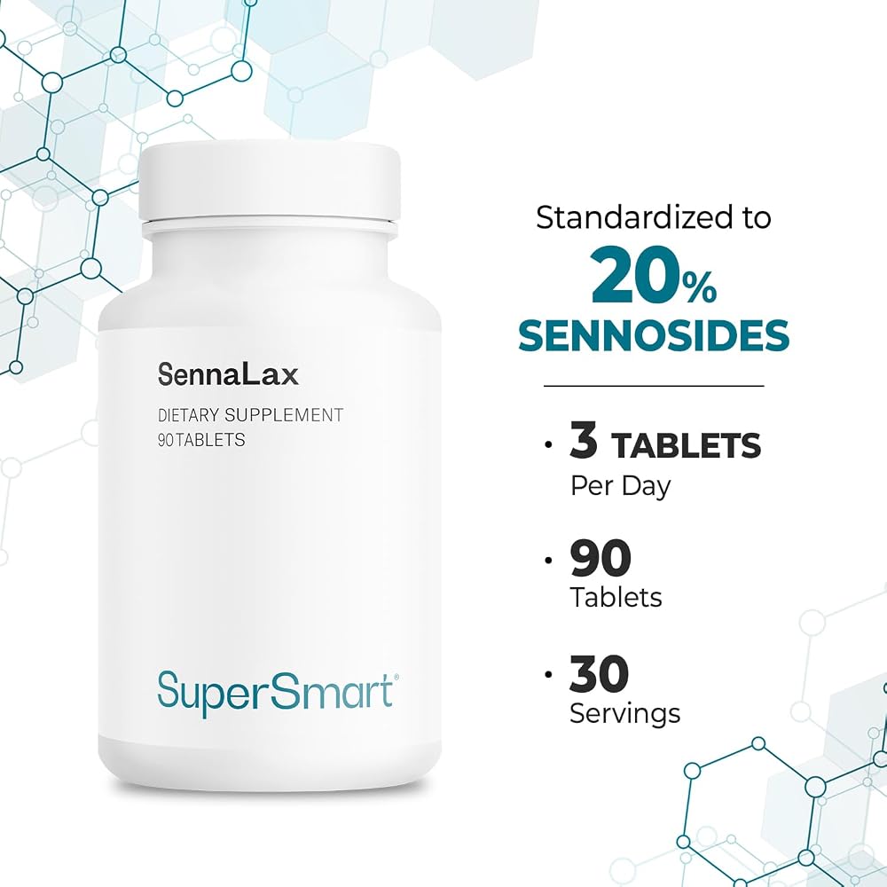 Supersmart SennaLax Advanced Formula Senna Leaf Extract - 90 Tablets - image 4