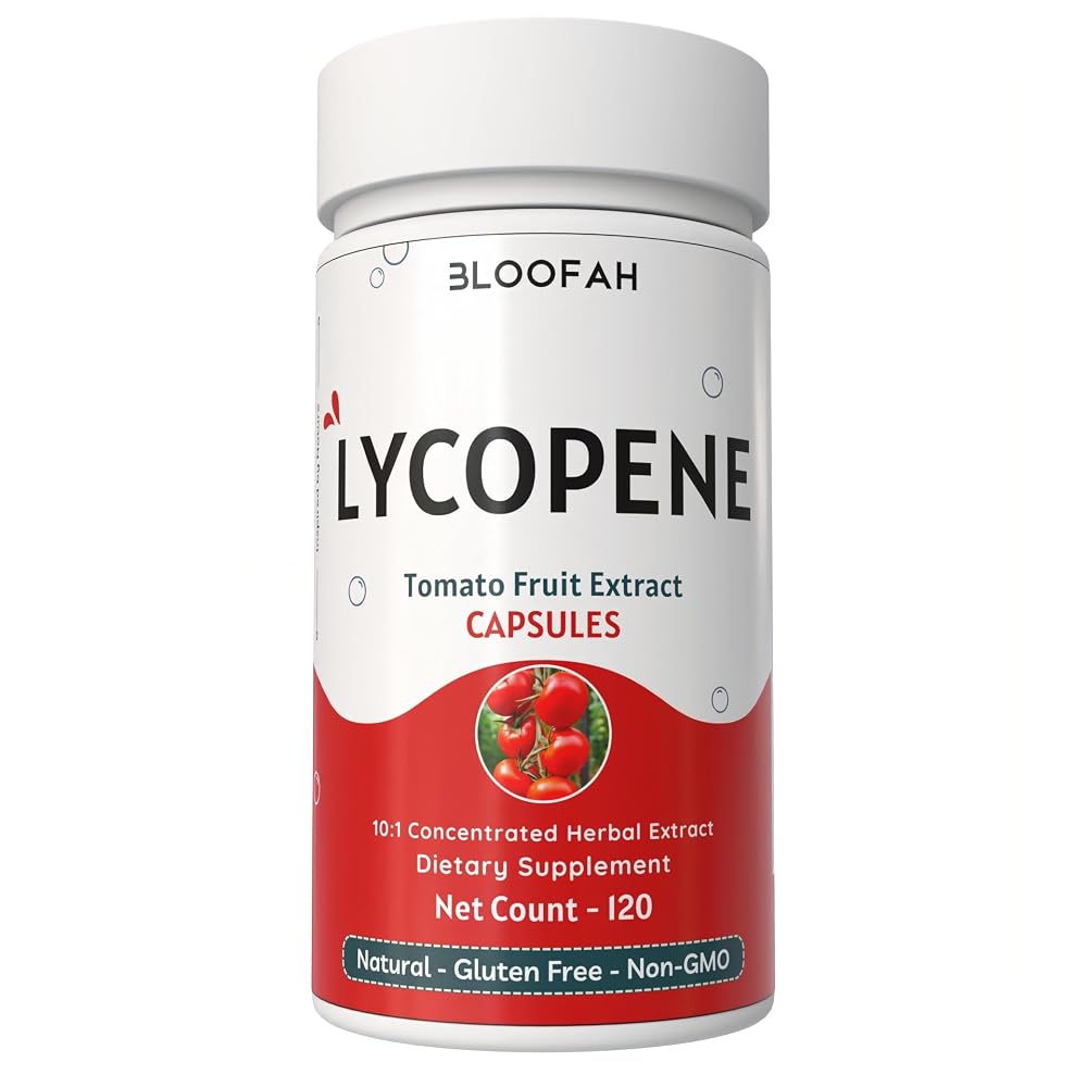 Bloofah Lycopene 500mg Tomato Extract Supplement - 120 Capsules