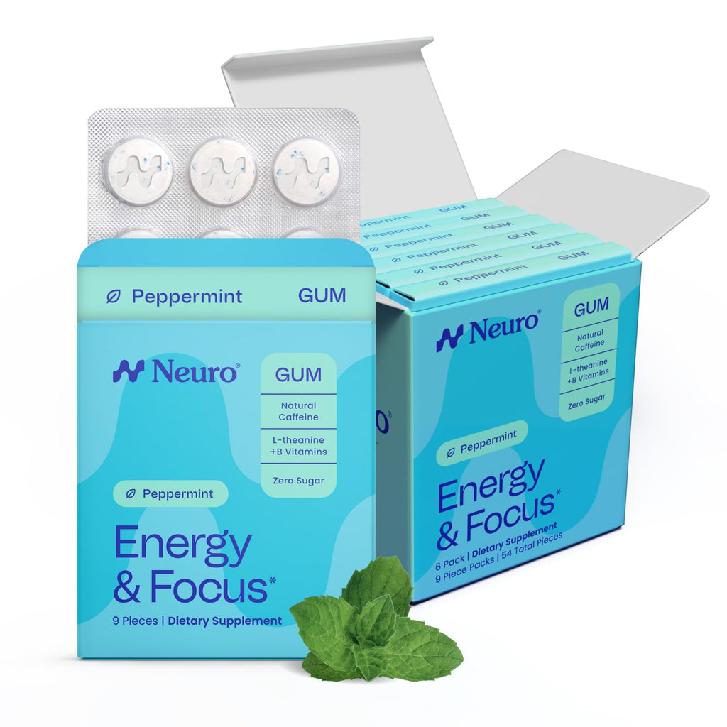 Neuro Energy & Focus Gum Peppermint - 54 Count