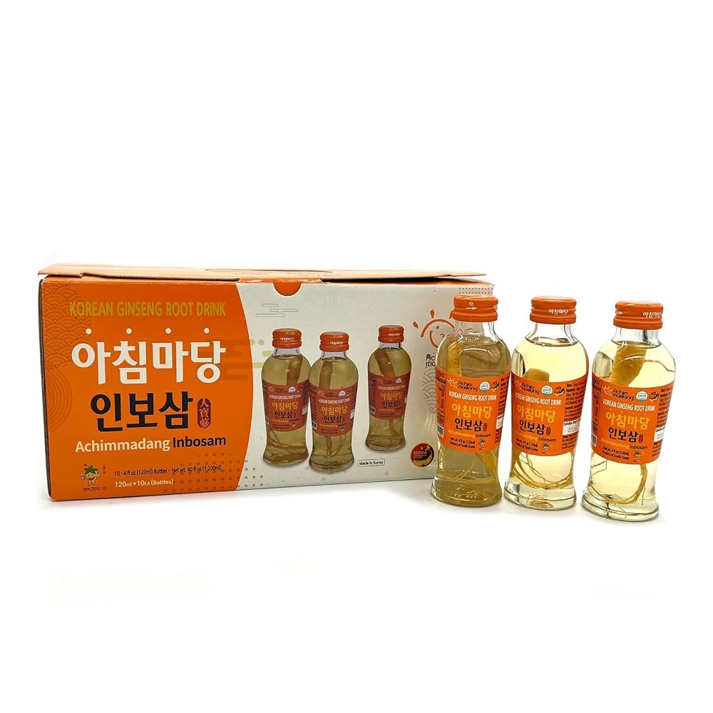 Achimmadang Inbosam Korean Ginseng Drink - 10 Bottles (2 Pack) - image 5