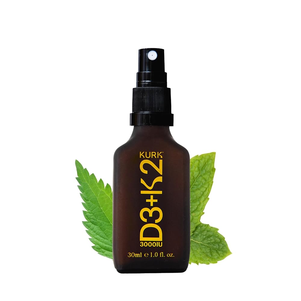 Kurk Vegan Vitamin D3 K2 Spray for Everyday Wellness - 1 Fl Oz