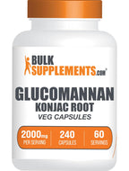 BulkSupplements Glucomannan Capsules Konjac Root - 240 Count