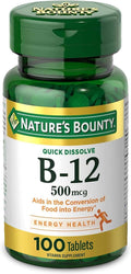 Nature's Bounty Vitamin B-12 500 mcg - 200 Tablets