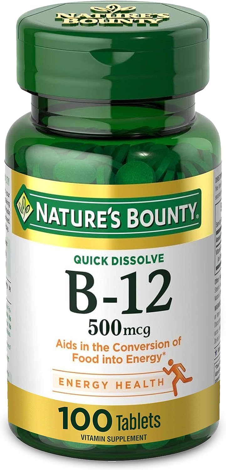Nature's Bounty Vitamin B-12 500 mcg - 200 Tablets