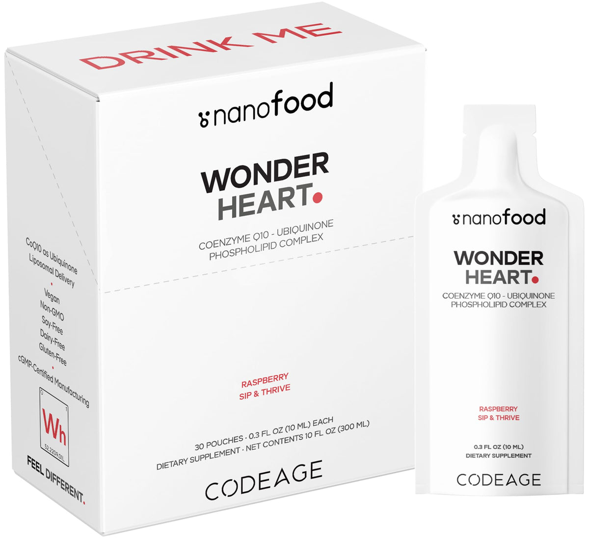 Codeage Wonder Heart Liquid CoQ10 Ubiquinone - 30 Pouches