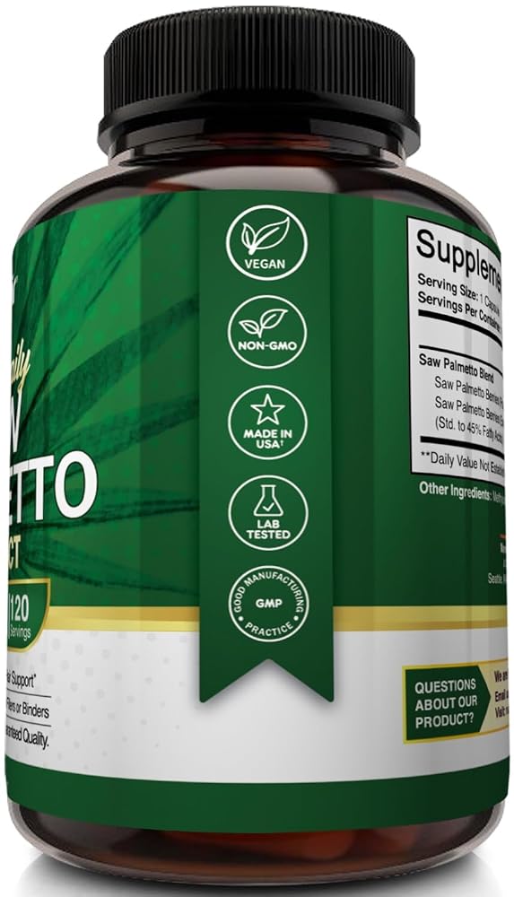 NutriFlair Saw Palmetto Extract 750mg - 120 Capsules - image 3