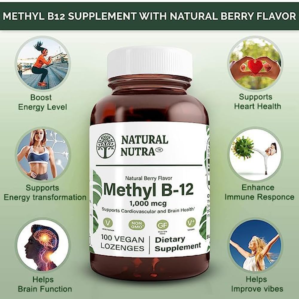 Natural Nutra Vegan Methyl B12 1000mcg - 100 Lozenges - image 3