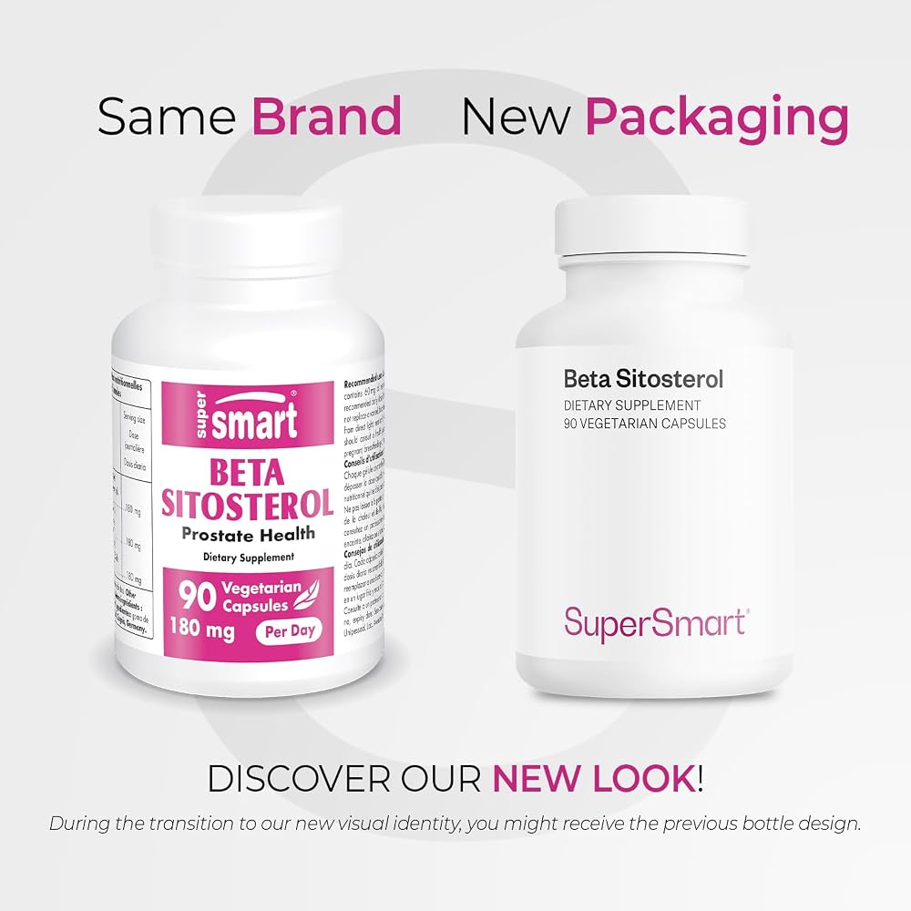 Supersmart Beta-Sitosterol 180mg Plant Sterols - 90 Vegetarian Capsules - image 2