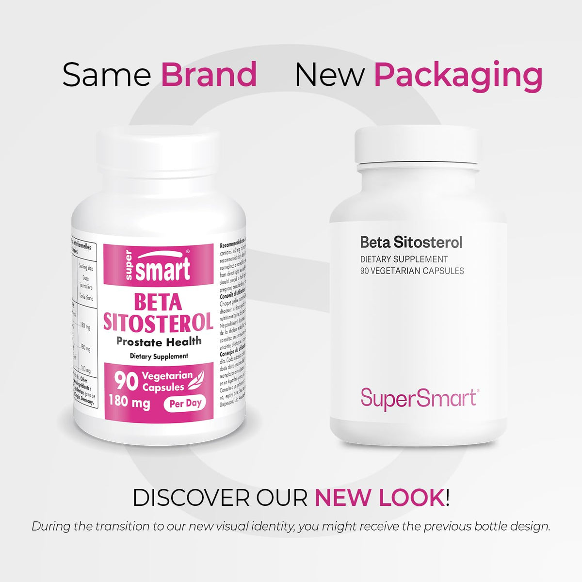 Supersmart Beta-Sitosterol 180mg Plant Sterols - 90 Vegetarian Capsules - image 2