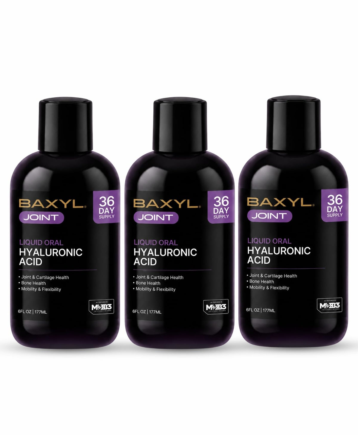 BAXYL Liquid Hyaluronic Acid Joint Support - 3 Pack