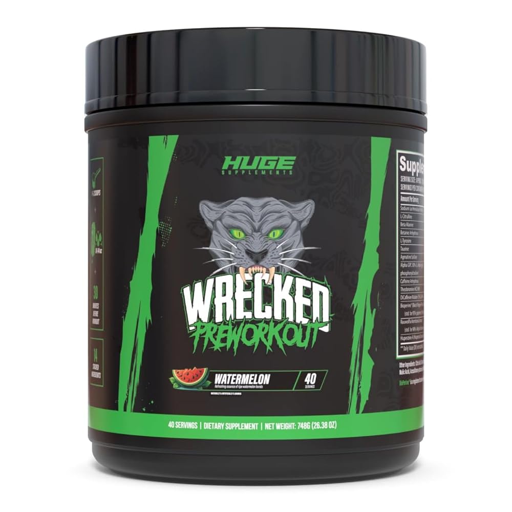 Huge Supplements Wrecked Pre Workout, Advanced Formula, Boosts