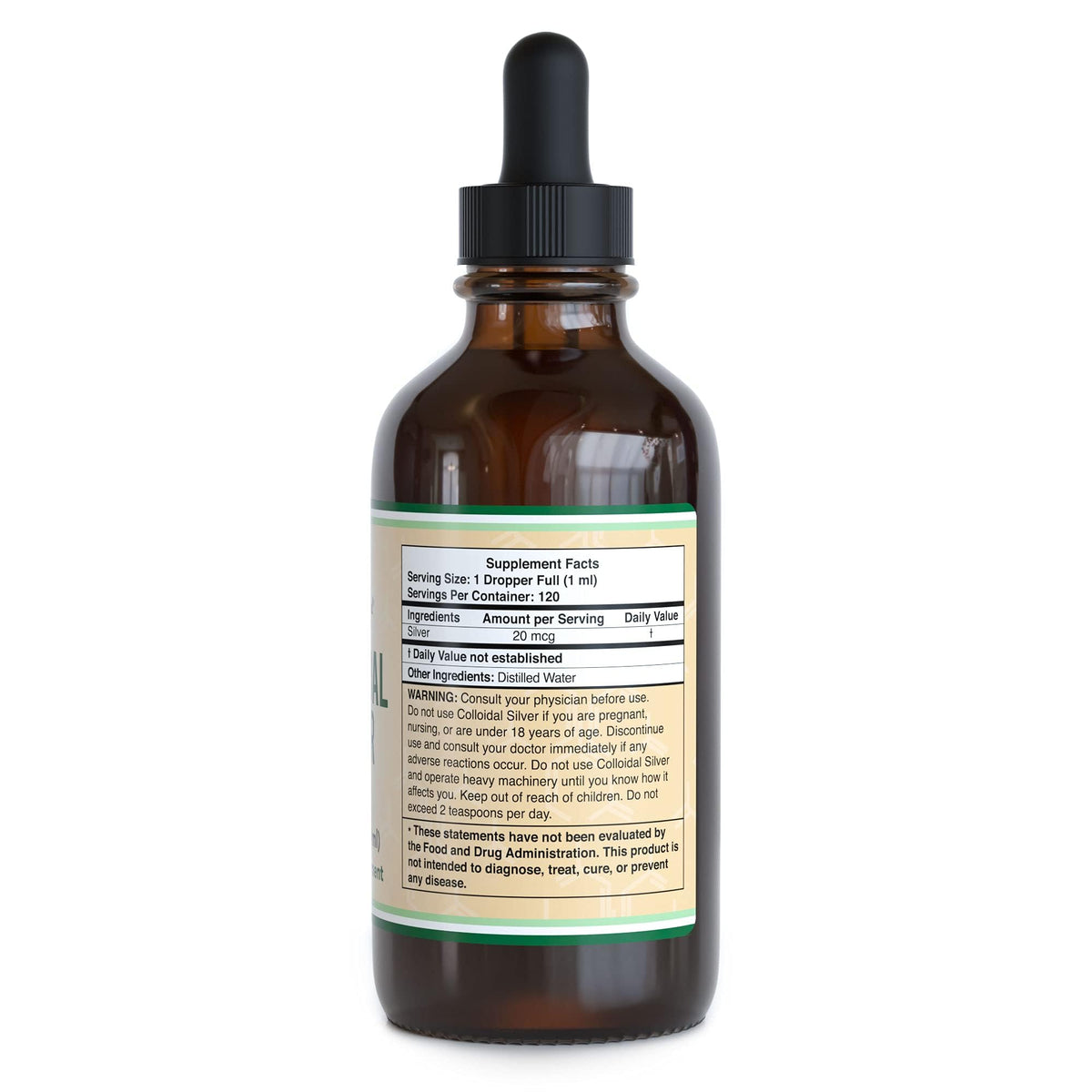 Double Wood Supplements Colloidal Silver Liquid 20 PPM - 4 Fl Oz - image 3