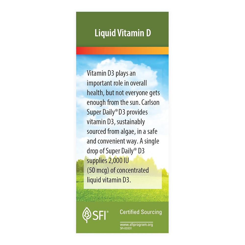 Carlson Plant-Based Super Daily D3 2000 IU - 90 Drops - image 4