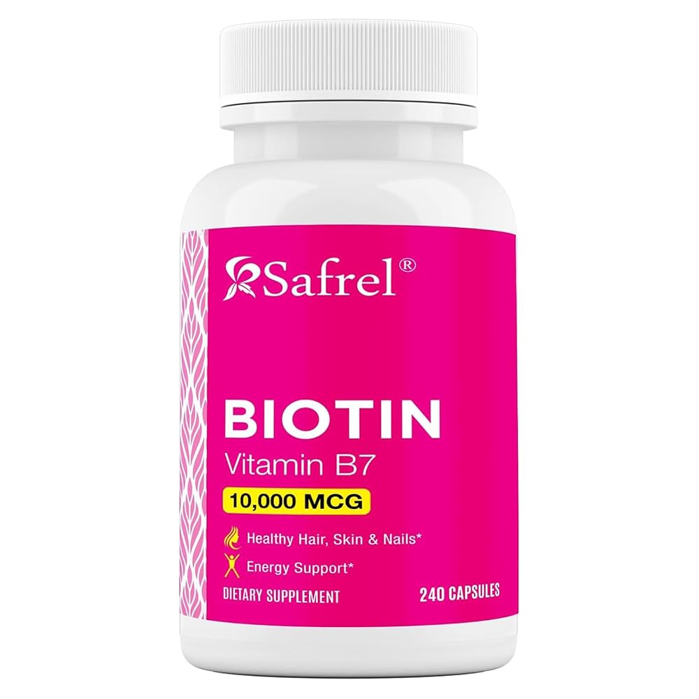 Safrel Biotin Vitamin B7 10,000mcg - 240 Capsules
