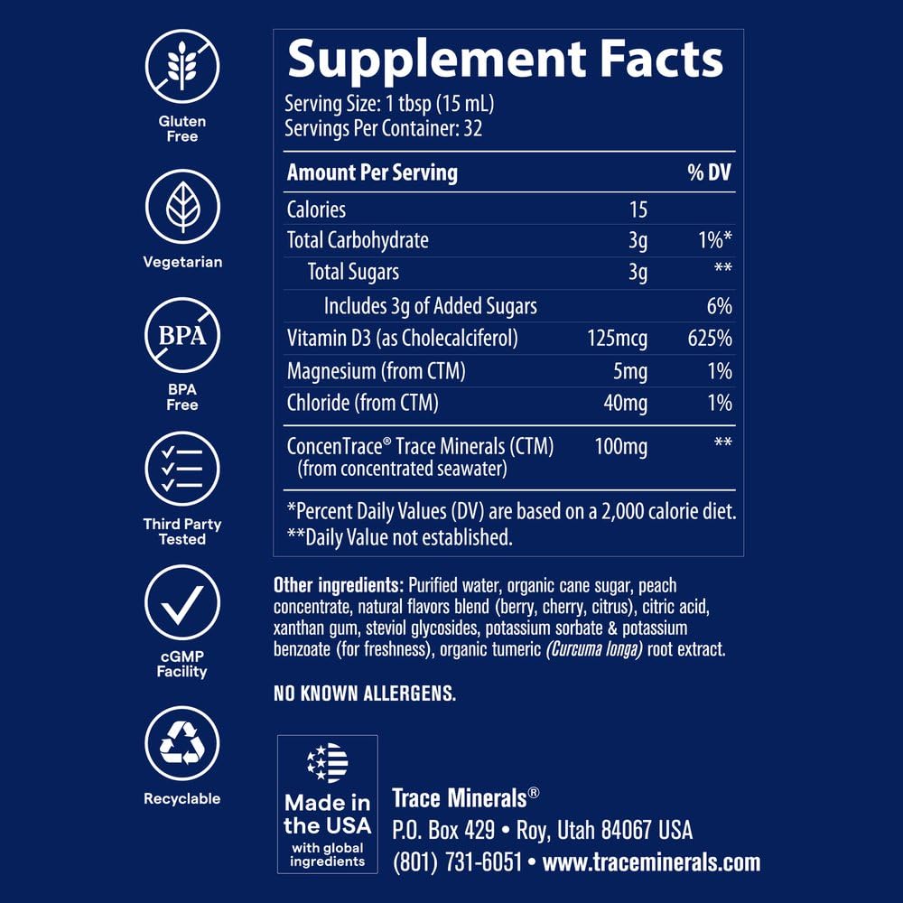 Trace Minerals Liquid Vitamin D3 Tropical Cherry - 16 fl oz - image 3