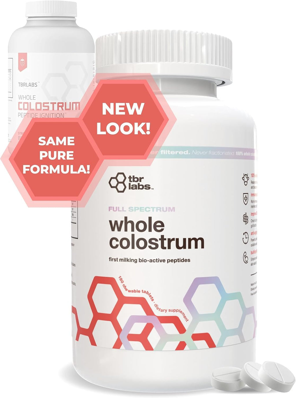 TBR Labs Bovine Colostrum Powder Grass Fed - 180 Tablets - image 2