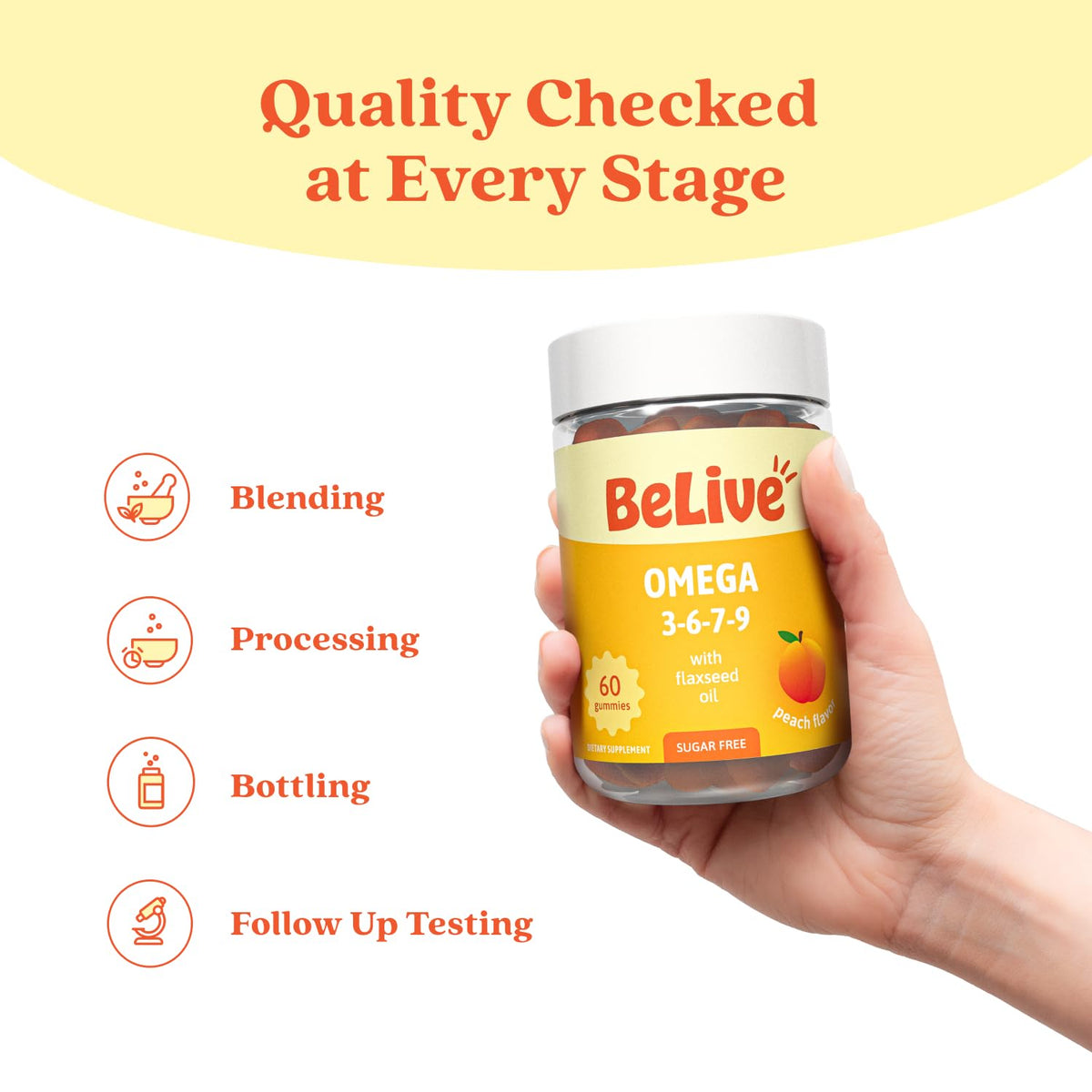 BeLive Organic Omega 3 Gummies with Omegas 6