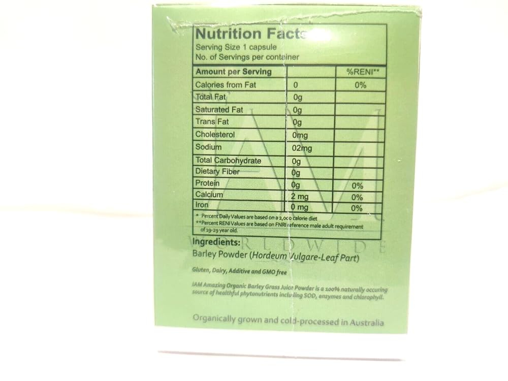 Generic Organic Barley Grass Capsules from Australia - 100 Capsules - image 8