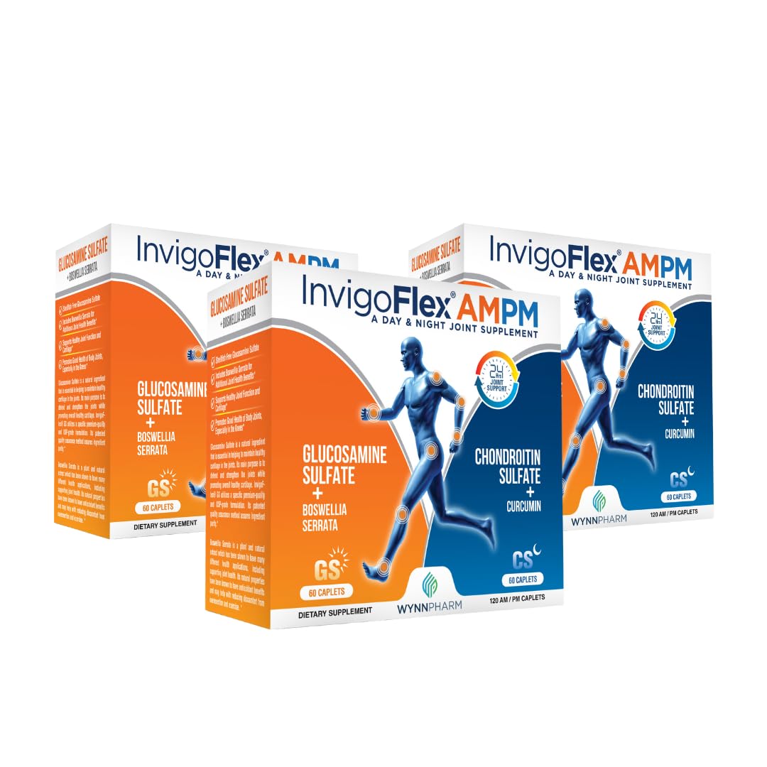 INVIGOFLEX Glucosamine & Chondroitin Sulfate - Turmeric Curcumin