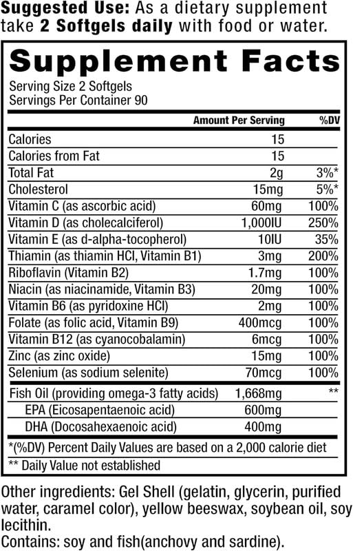 Corceuticals Cardiamin Heart Health & Wellness Multivitamin - 180 Softgels - image 3