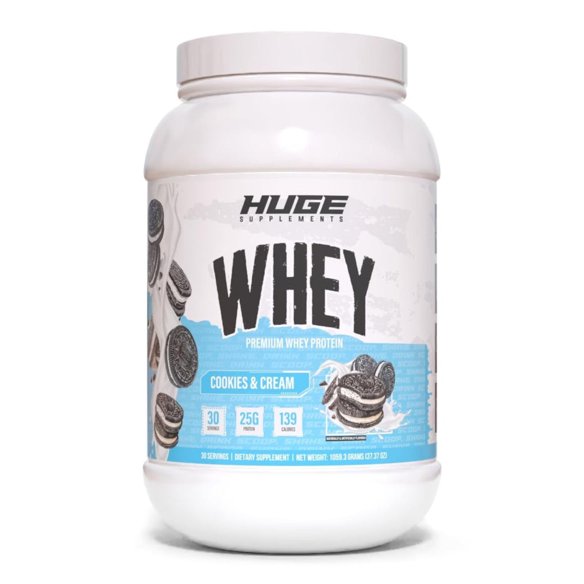 Huge Supplements Whey Protein Powder for Muscle Gain - 30 Servings