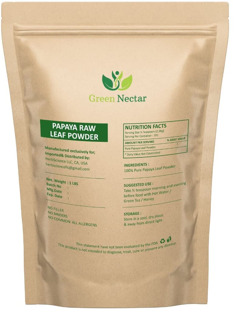 Generic Green Nectar Papaya Leaves Powder - 454g - image 2