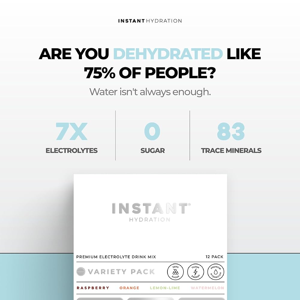 Instant Hydration Electrolytes Powder Packets Variety Pack - 12 Sticks - image 2