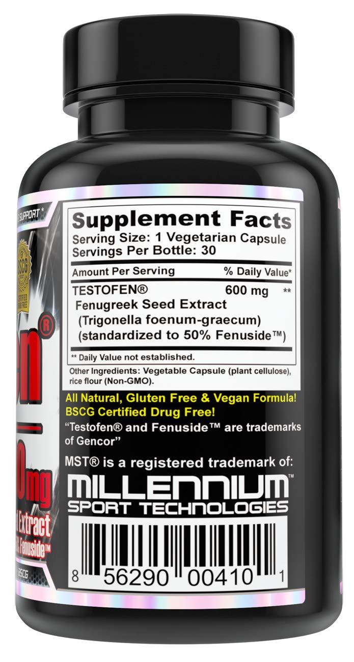 MST Testofen Fenugreek Seed Extract Testosterone Booster - 60 Capsules - image 3
